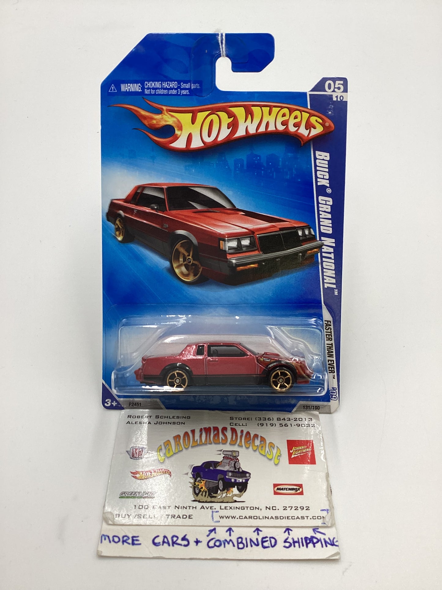 2009 Hot Wheels #131 Buick Grand National Red 44B