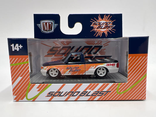 M2 Machines SEMA 2025 1/1200 Sound Blast 1995 Ford Ranger Blue/White FL02