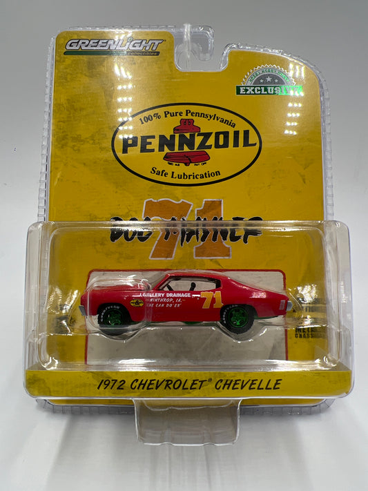 Greenlight Hobby Exclusive Pennzoil CHASE Doc Mayner 1972 Chevrolet Chevelle Red