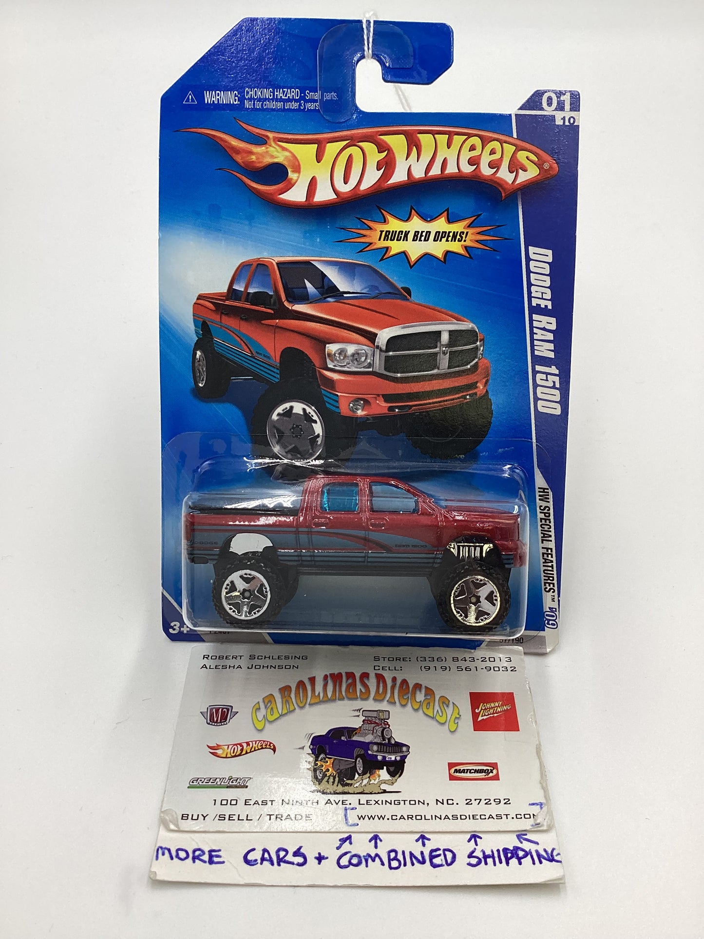 2009 Hot Wheels #087 Dodge Ram 1500 Red Walmart Exclusive 238A