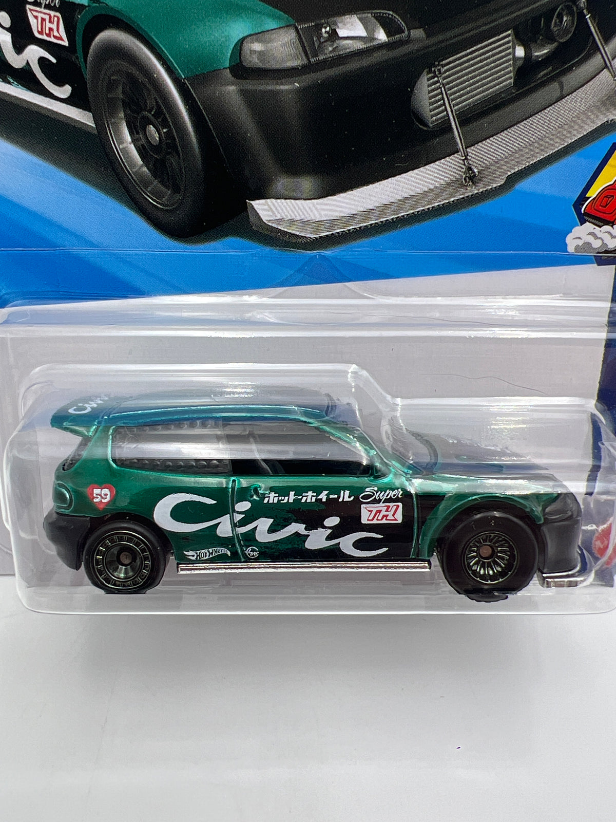2026 Hot Wheels Super Treasure Hunt #159 Honda Civic Custom Green W/Protector