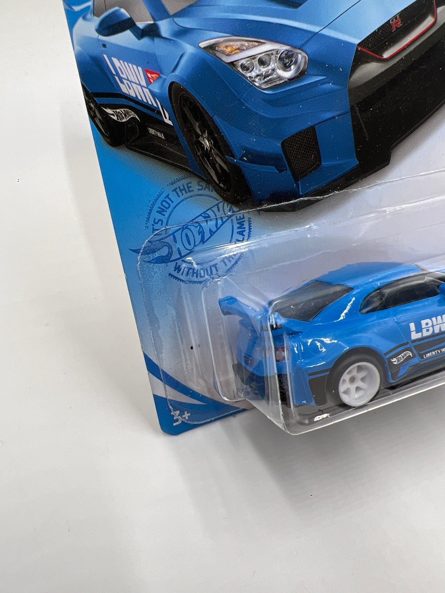 Hot Wheels LB-Silhouette Works GT Nissan 35GT-RR Ver.2 Blue Wheel Swap Custom On Card W/Protector SR