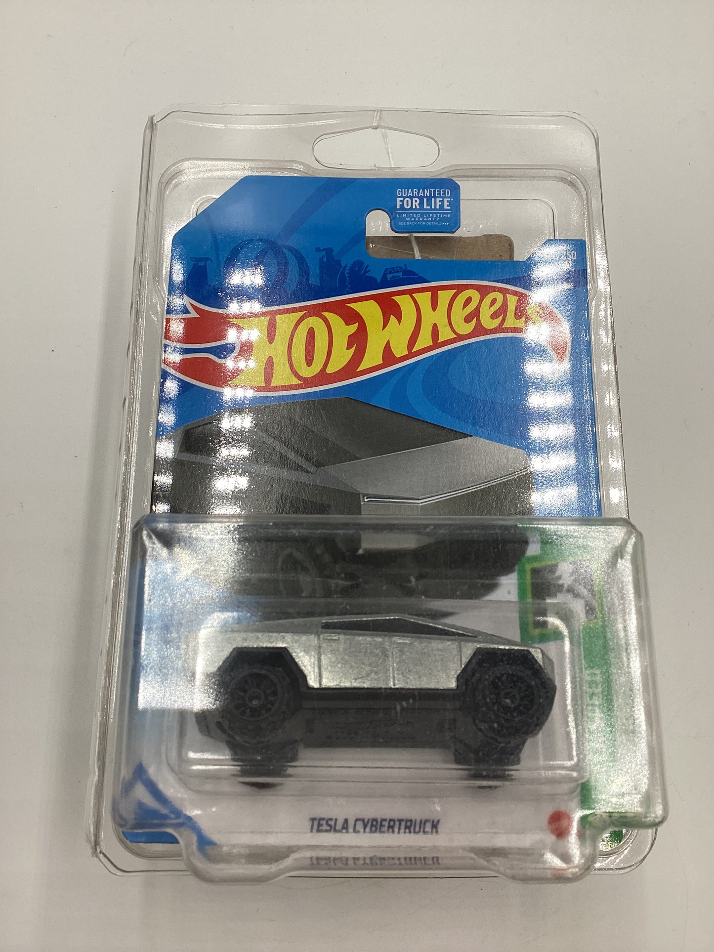 2022 Hot Wheels Green Speed #177 Tesla Cybertruck with protector