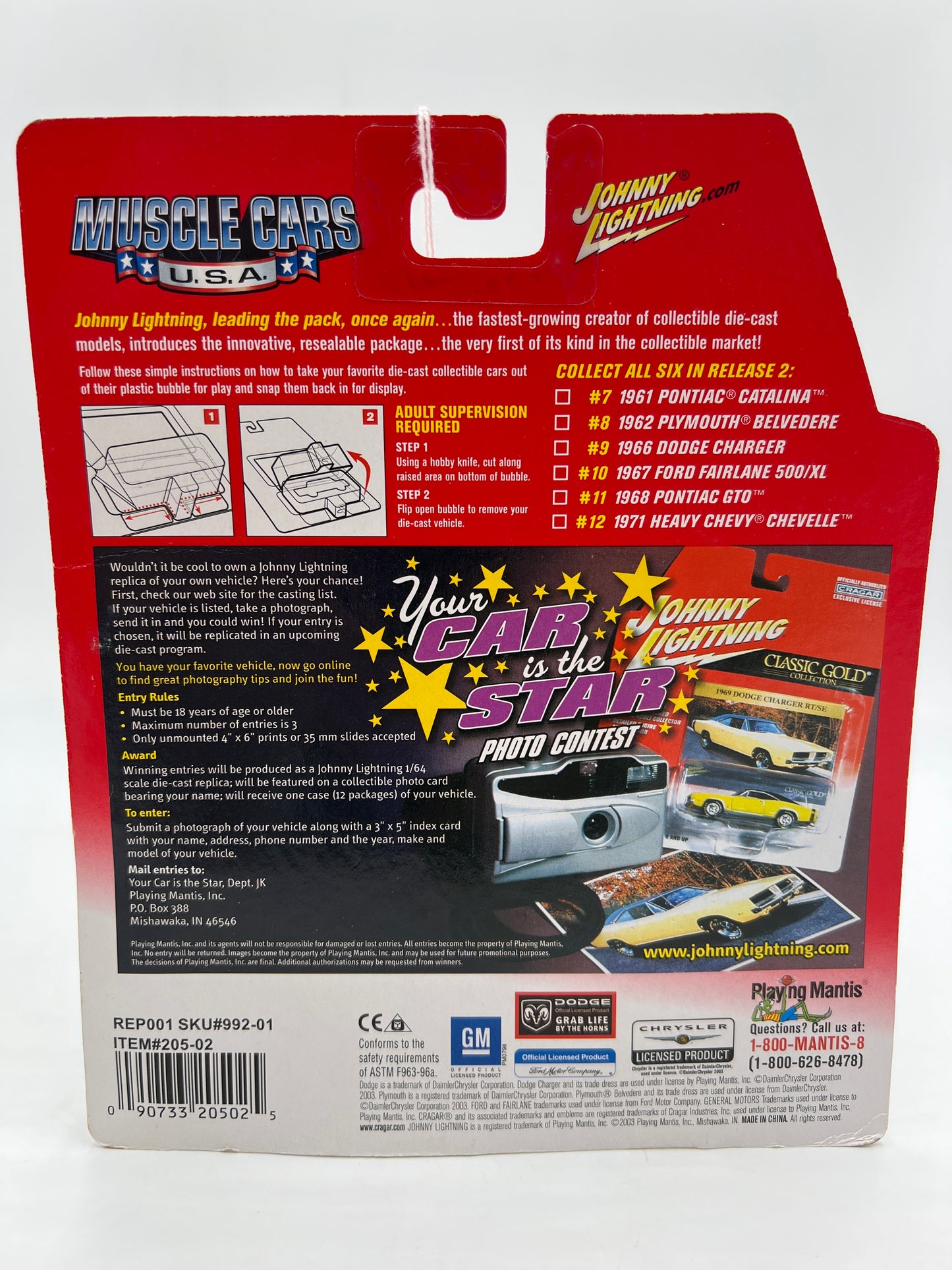 Johnny Lightning Muscle Cars USA #8 1962 Plymouth Belvedere Red 219A