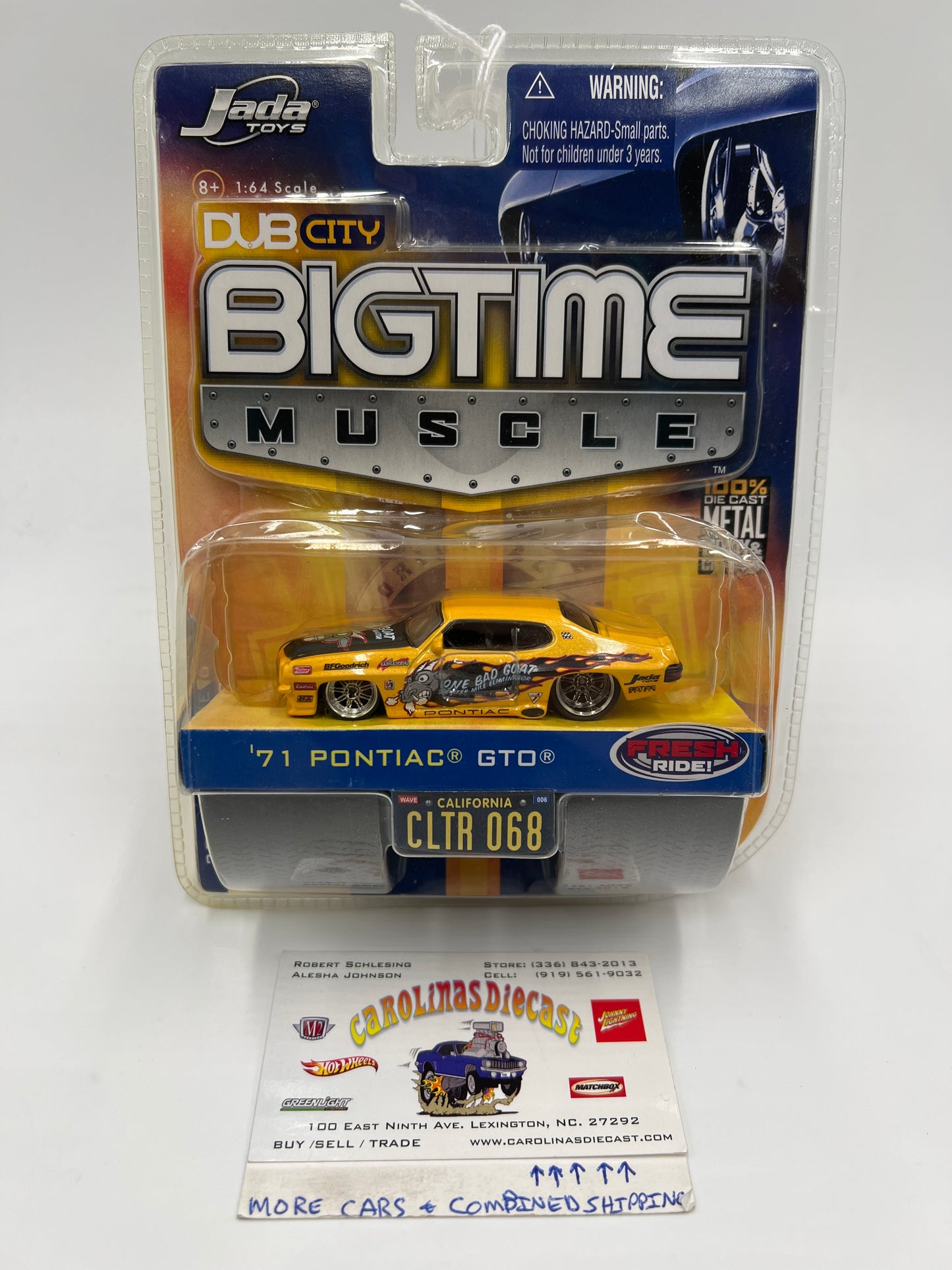 2006 Jada Big Time Muscle Wave 6 #68 71 Pontiac GTO Yellow 188D