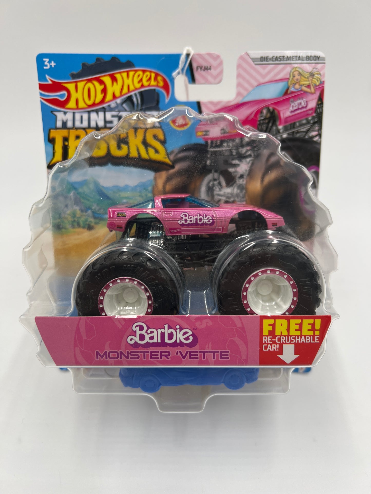 2021 Hot Wheels Monster Trucks Treasure Hunt Barbie Monster Vette Pink