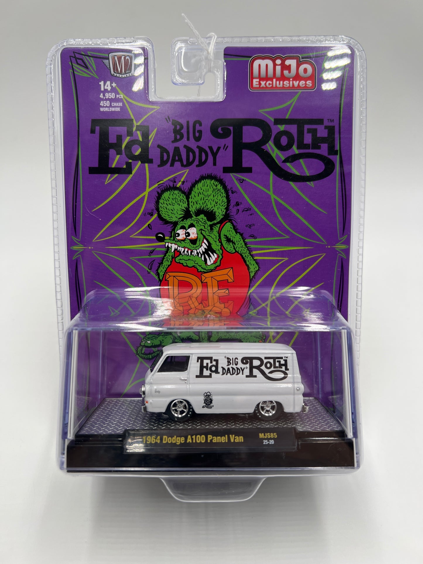 2025 M2 Machines Mijo Exclusives Big Daddy Ed Roth 1964 Dodge A100 Panel Van White MJS85 197D