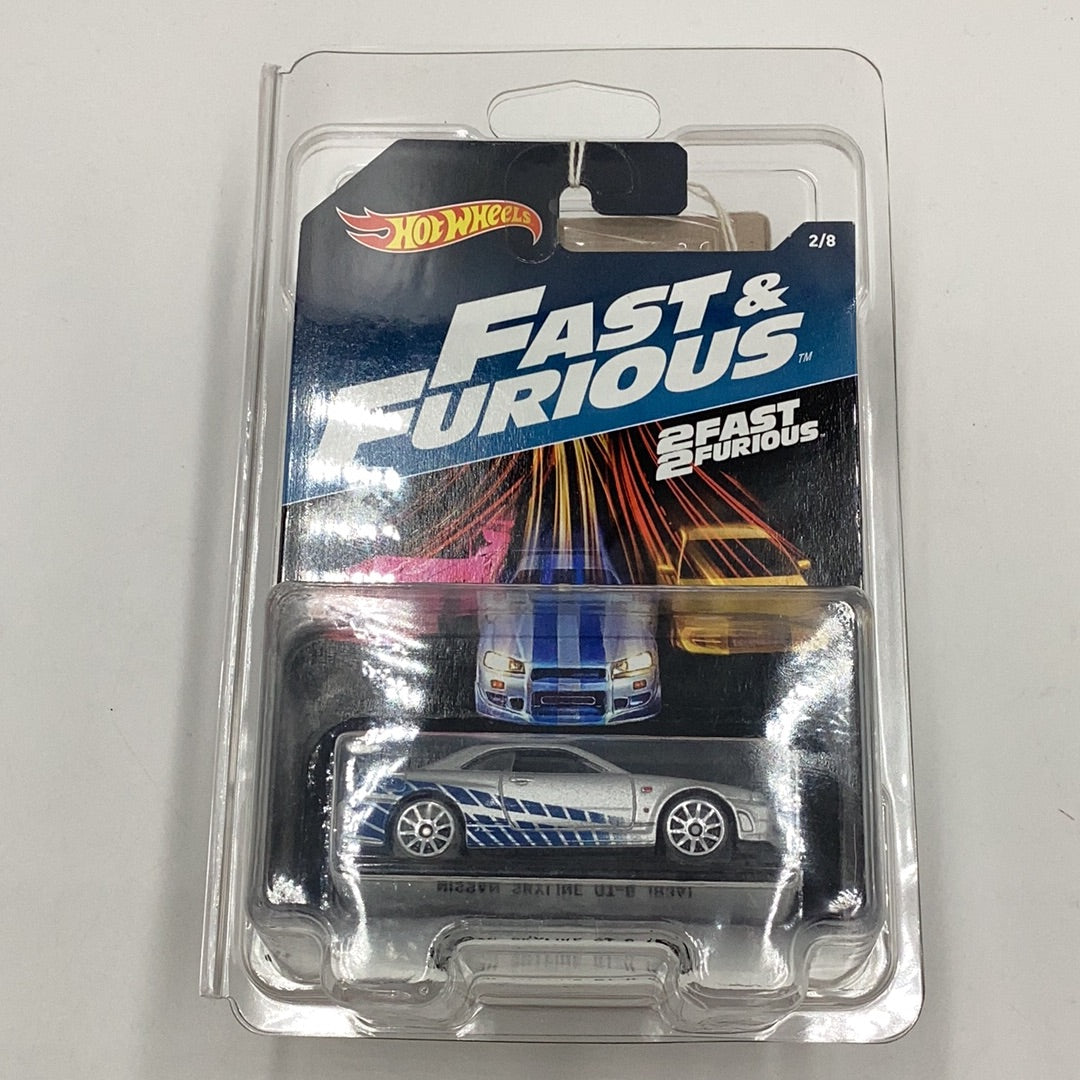 Hot wheels fast and furious 2/8 Nissan skyline GT-R (R34) with Protector
