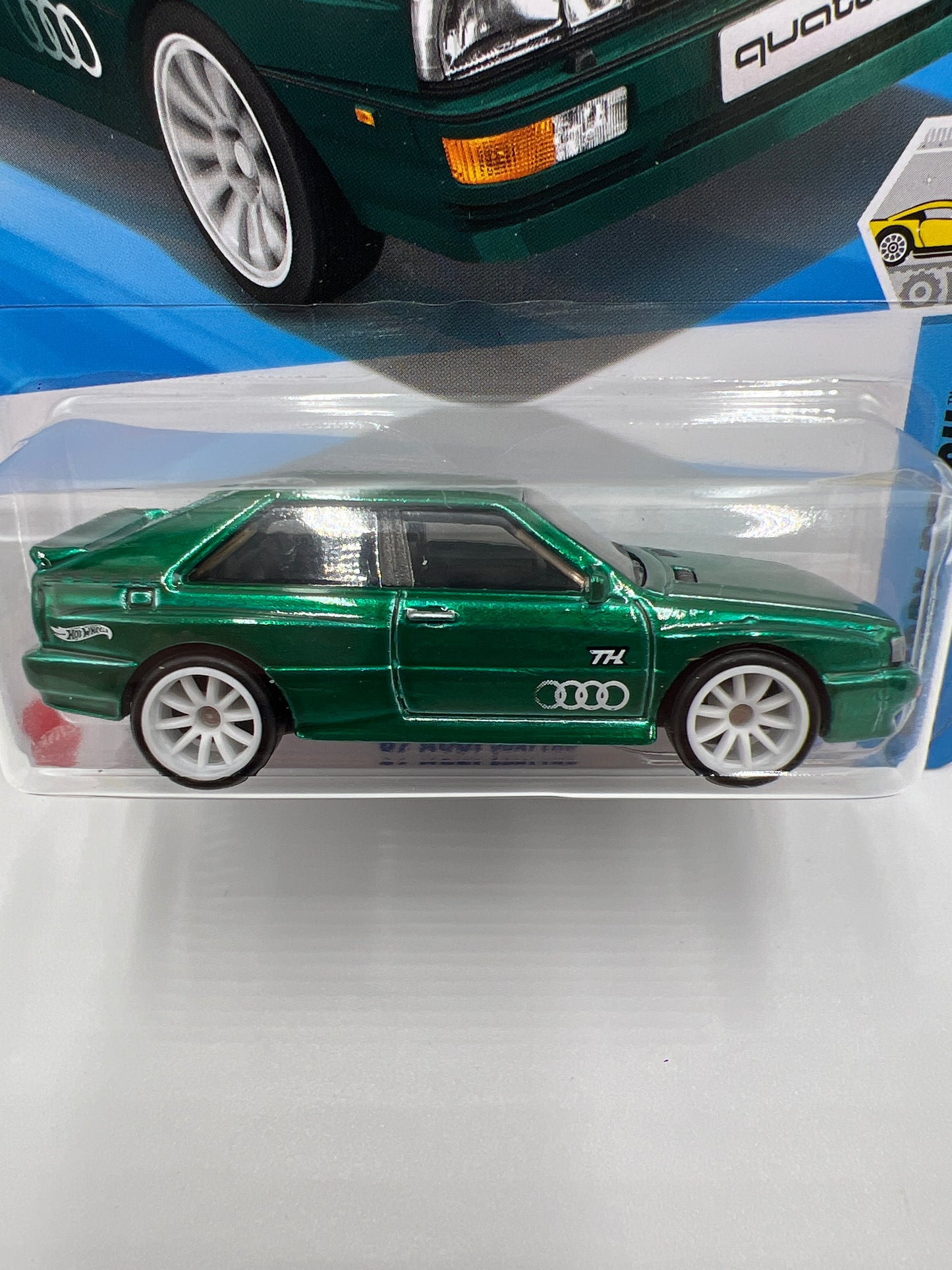 2025 Hot Wheels A Case Super Treasure Hunt #16 87 Audi Quattro Green W/Protector #2