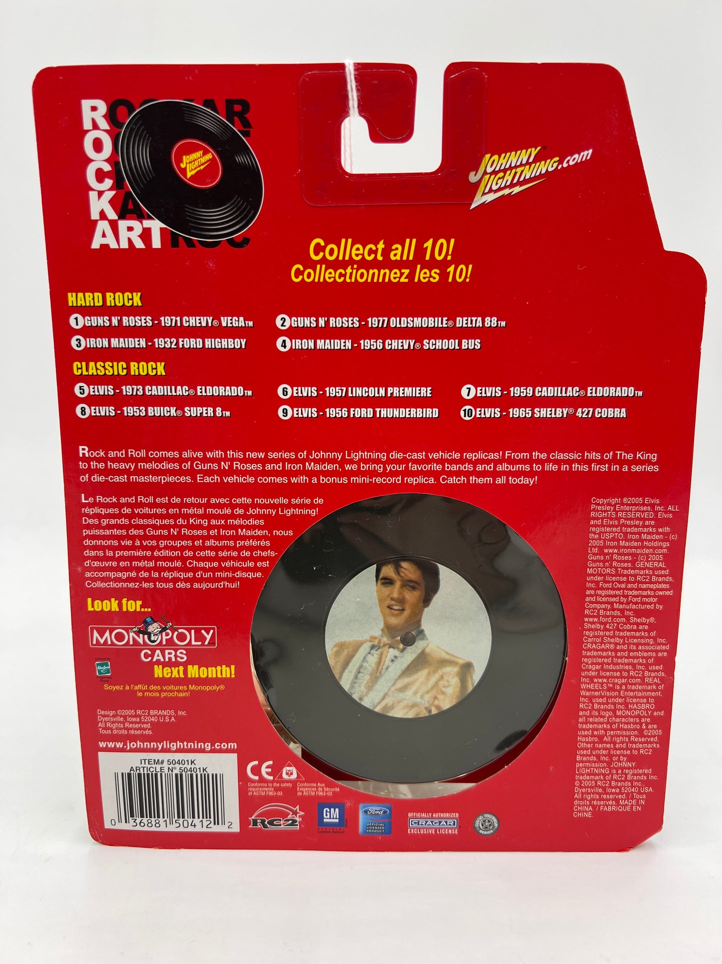 Johnny Lightning White Lightning Chase Rock Art Elvis Presley #5 1973 Cadillac Eldorado Pink