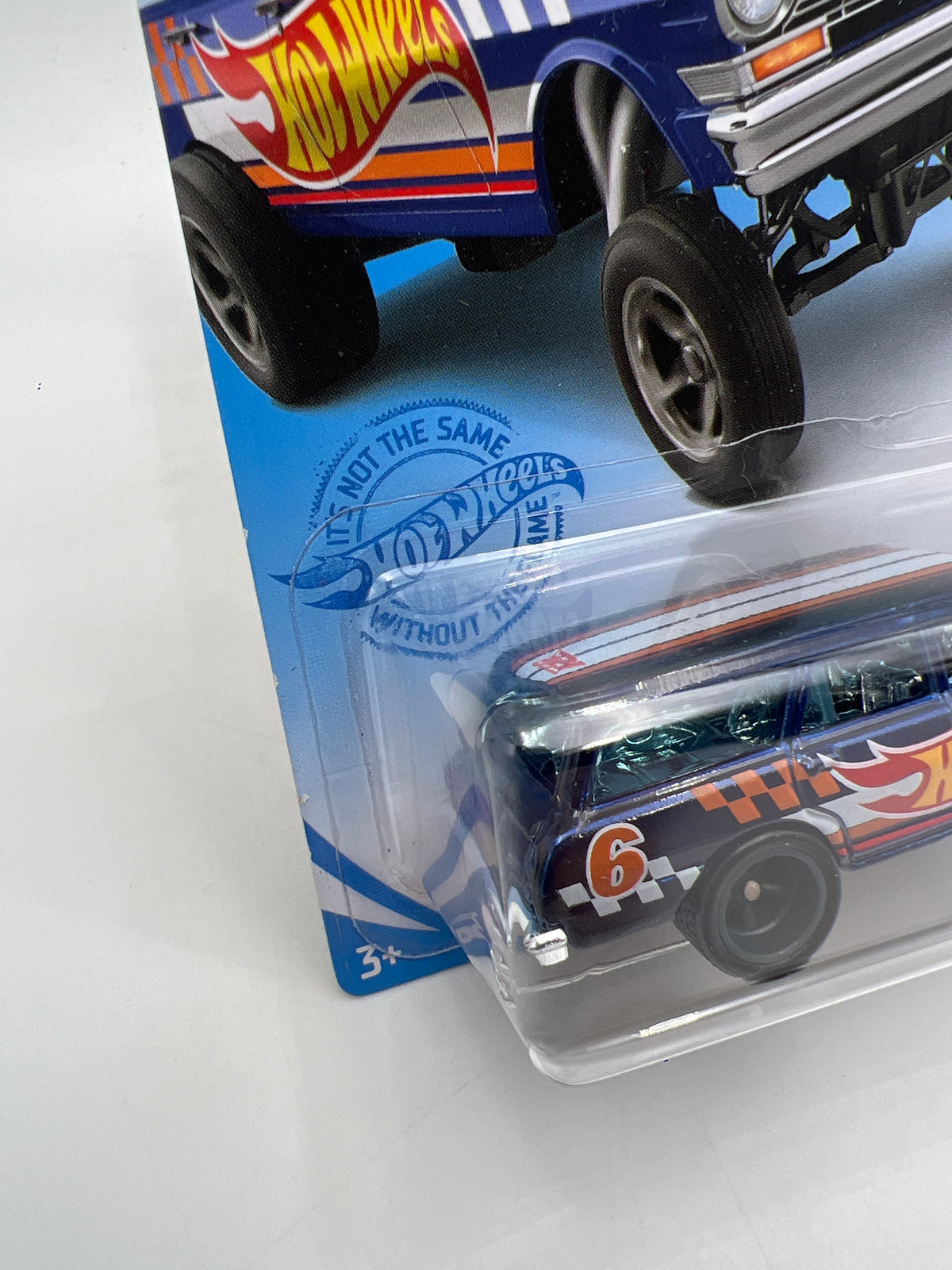 2021 Hot Wheels Super Treasure Hunt #232 64 Nova Wagon Gasser Blue W/Protector