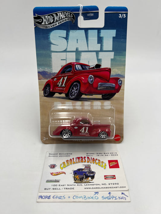 2025 Hot Wheels Silver Series Salt Flat Racers #3 1941 Willys Red 156E