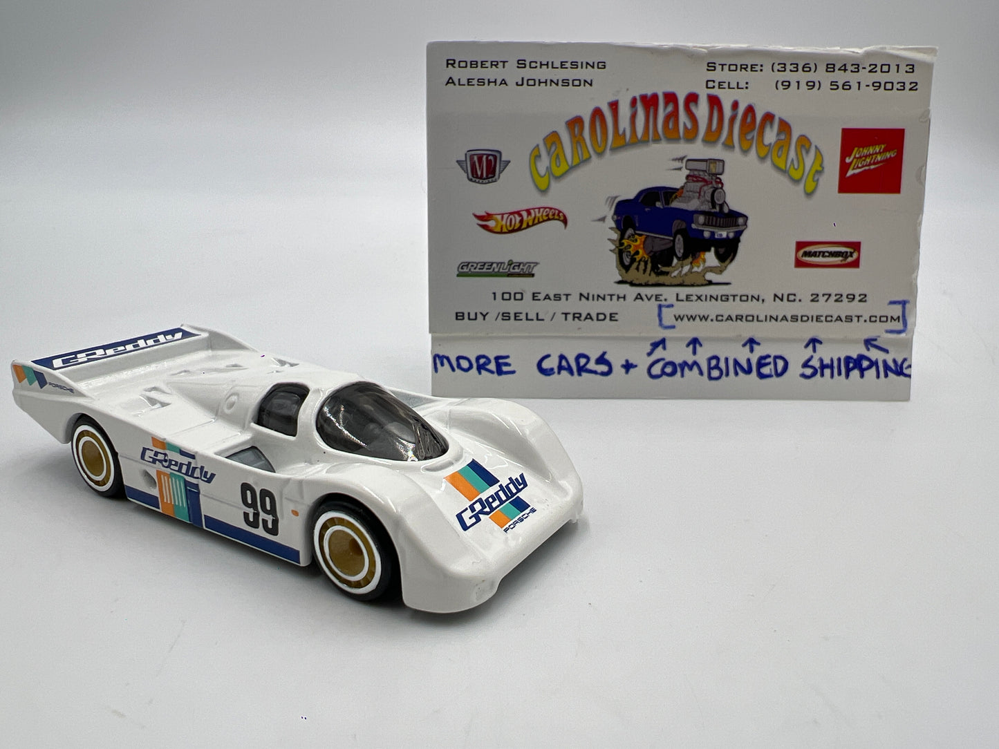 Hot Wheels Race Day Premium Porsche 962 GReddy White Loose