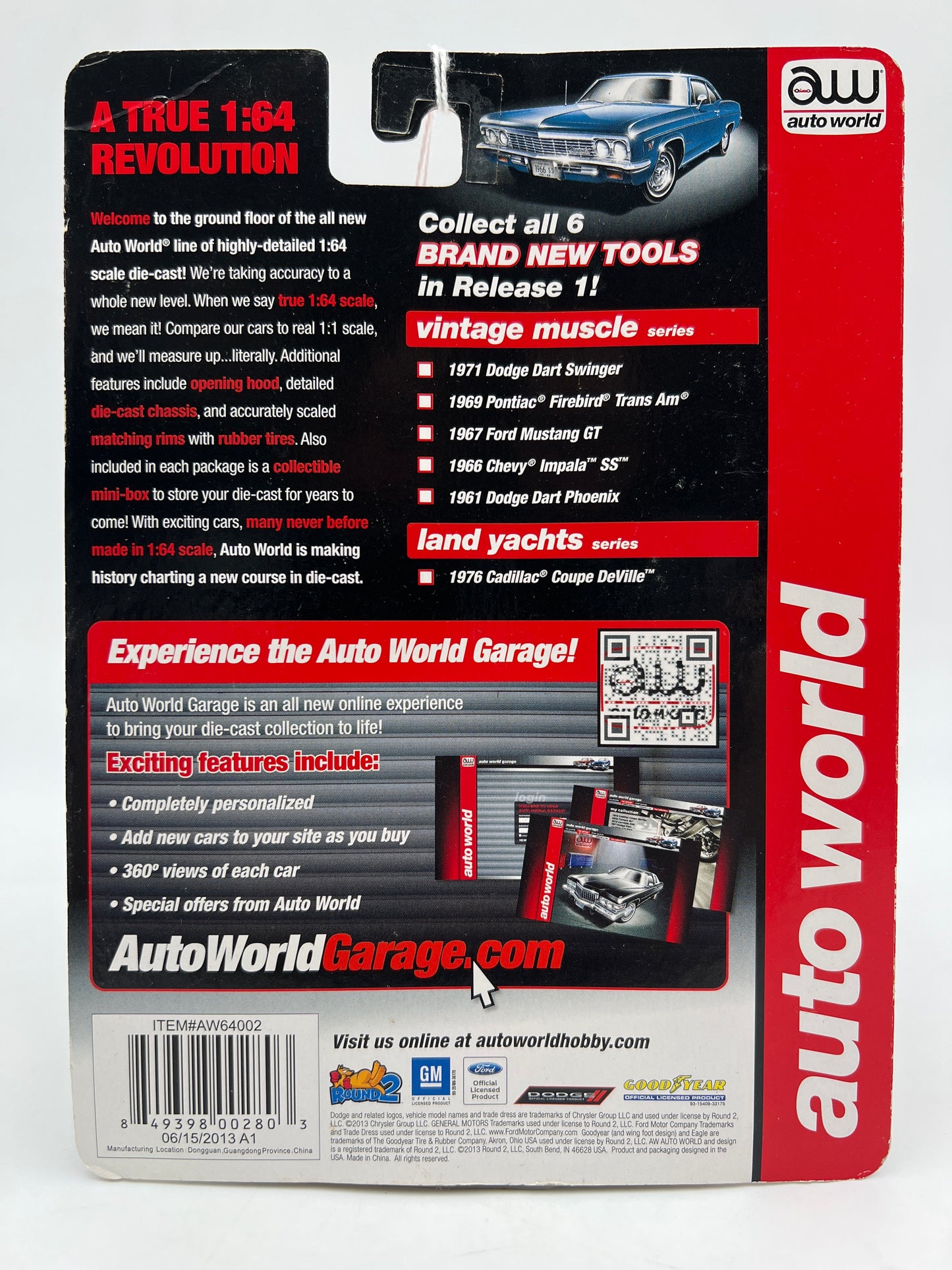 Auto World Land Yachts #6 1976 Cadillac Coupe DeVille Black