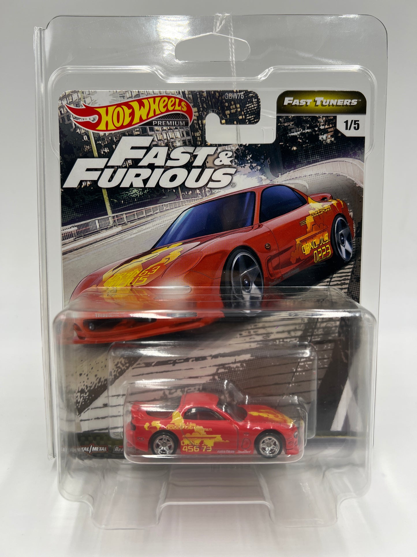 Hot Wheels Fast & Furious Fast Tuners #1 Mazda RX-7 FD Red W/Protector