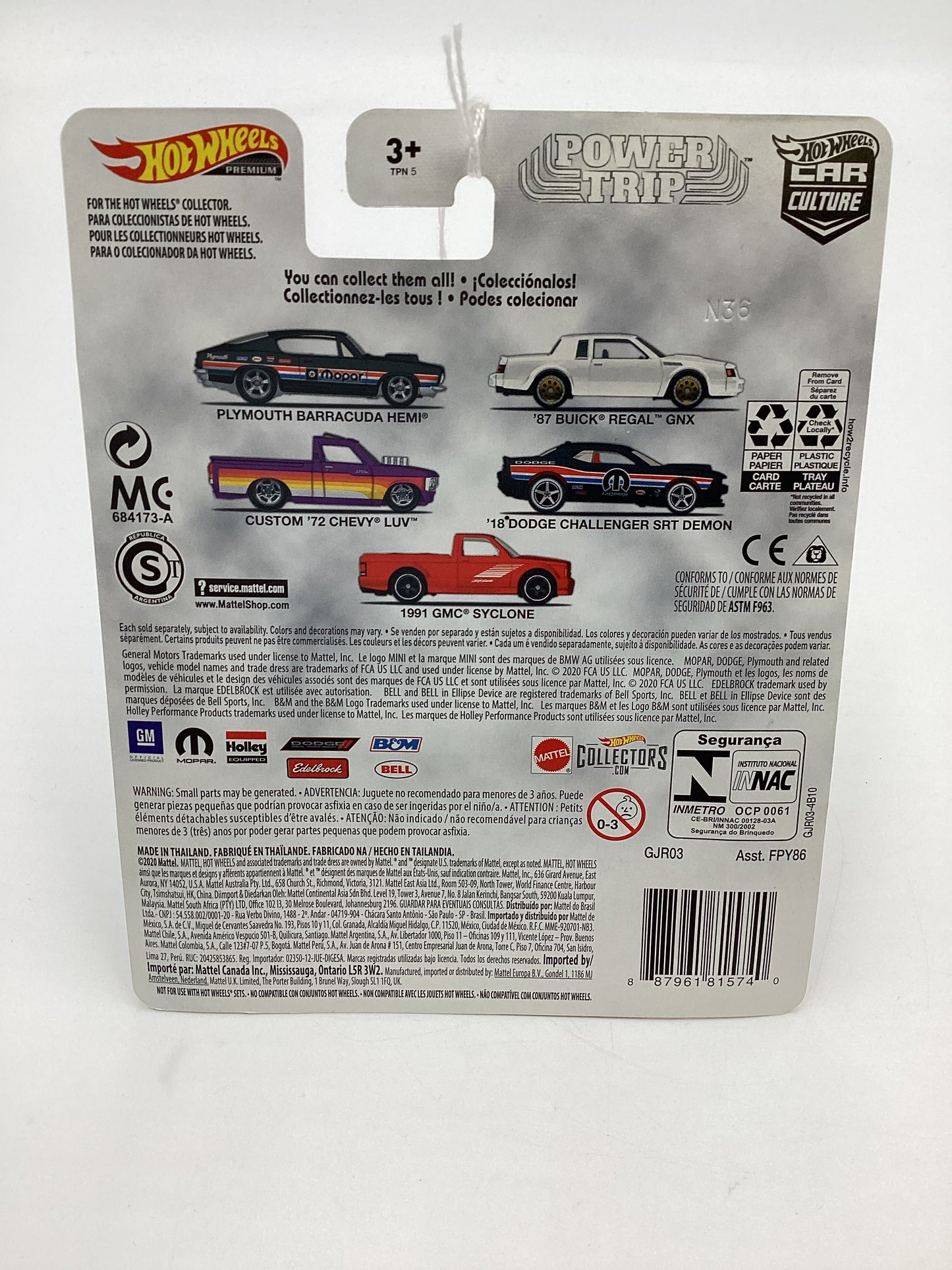 Hot wheels Car Culture Power Trip #3 Custom 72 Chevy Luv 242F