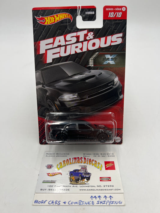 2023 Hot Wheels Fast and Furious #10 20 Dodge Charger Hellcat *small vein on back* 72A