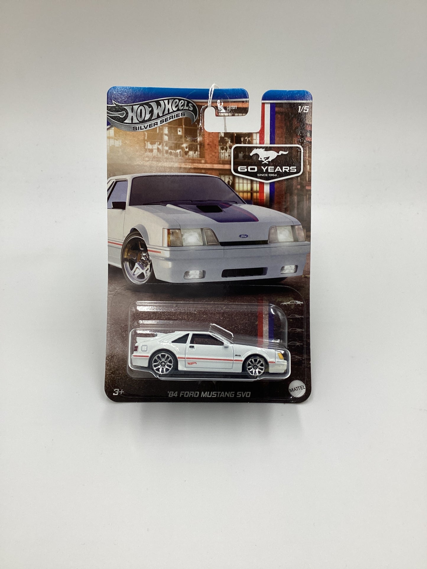 2024 Hot Wheels Silver Series 60 Years Mustang #1 84 Ford Mustang SVO White 151A