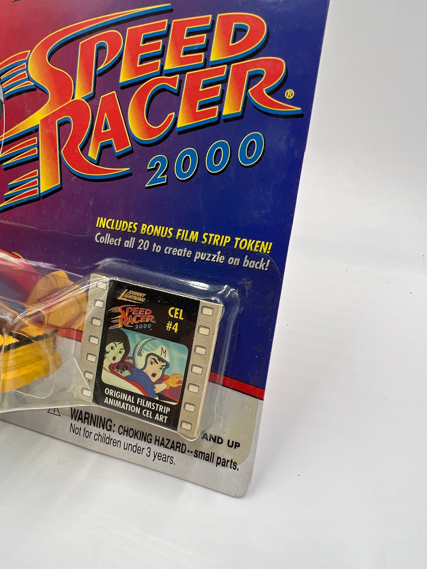 Johnny Lightning White Lightning Chase Speed Racer 2000 CEL #4 Racer X Stock Car Yellow