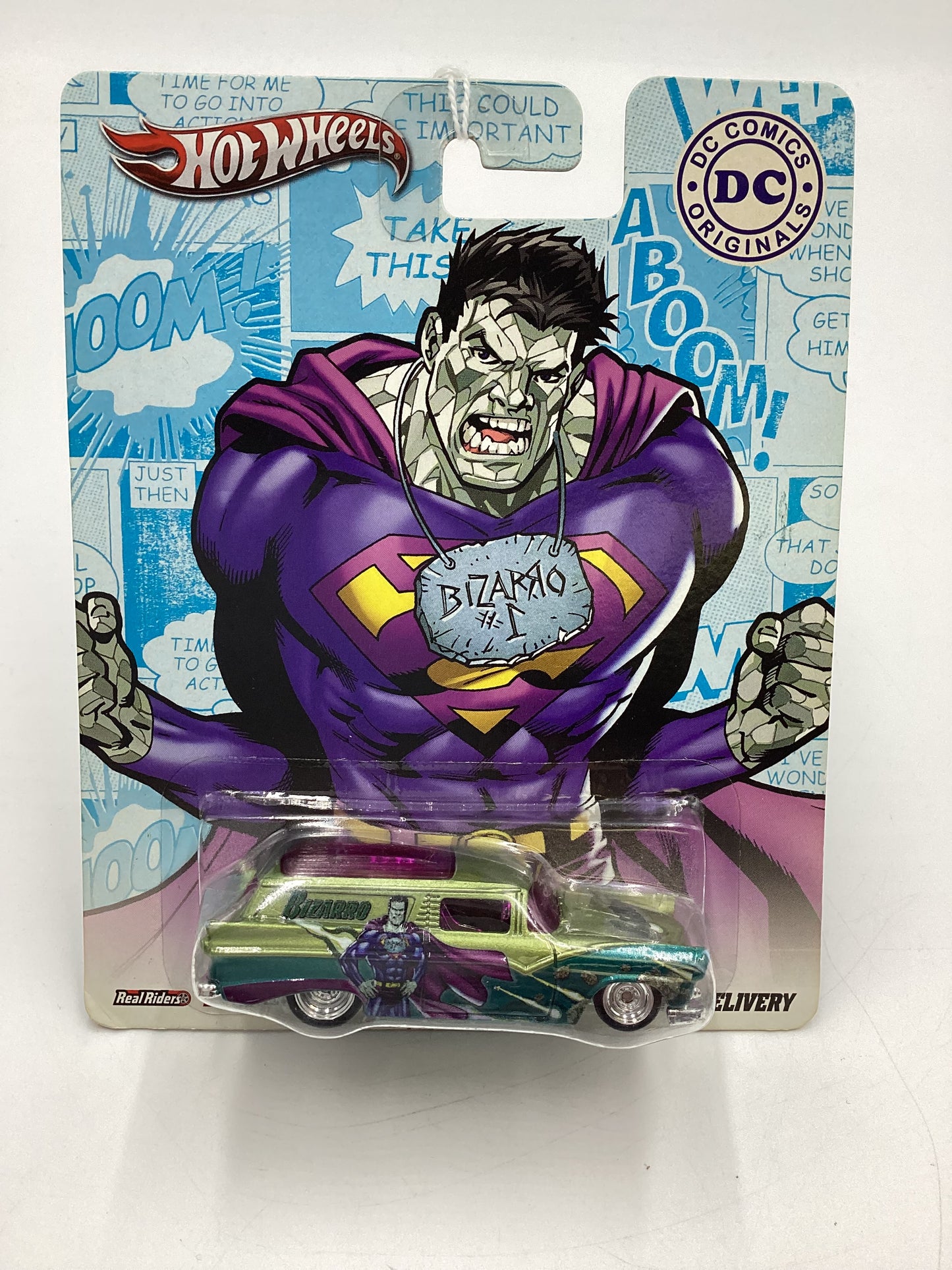 Hot Wheels Pop Culture DC Comics Bizarro 8 Crate Delivery Green/Blue 268B