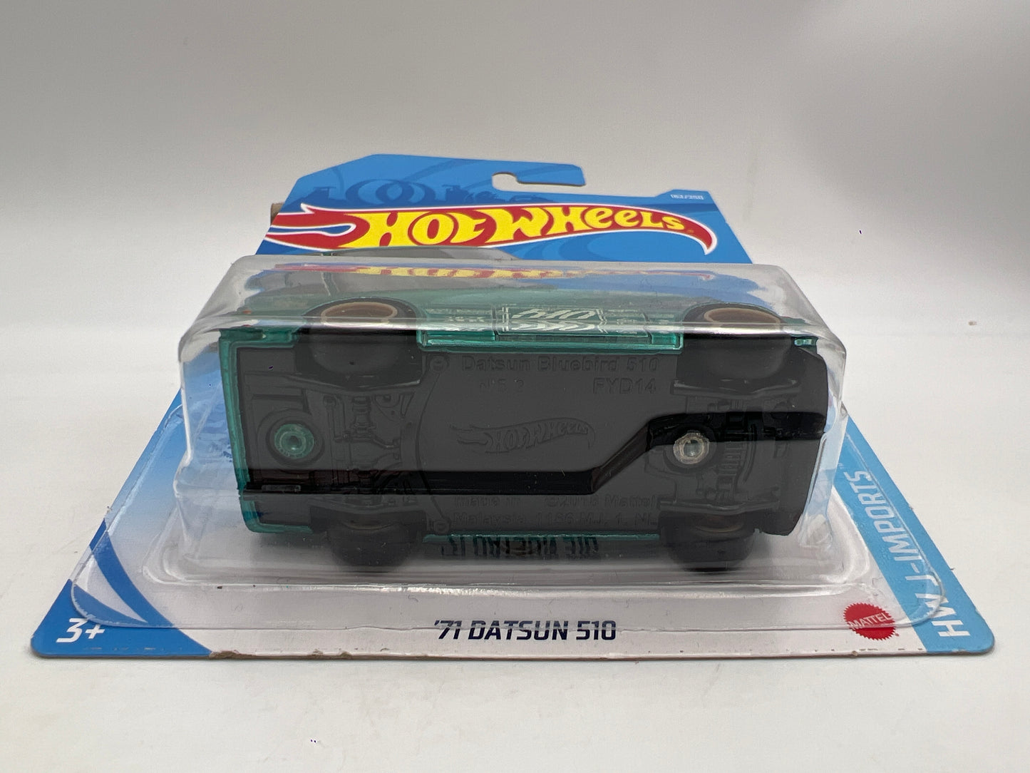 2021 Hot Wheels Super Treasure Hunt #162 71 Datsun 510 Green W/Protector Intl Card