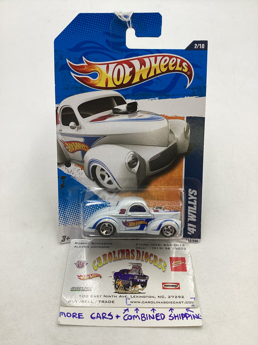 2011 Hot Wheels #152 41 Willys White 25A