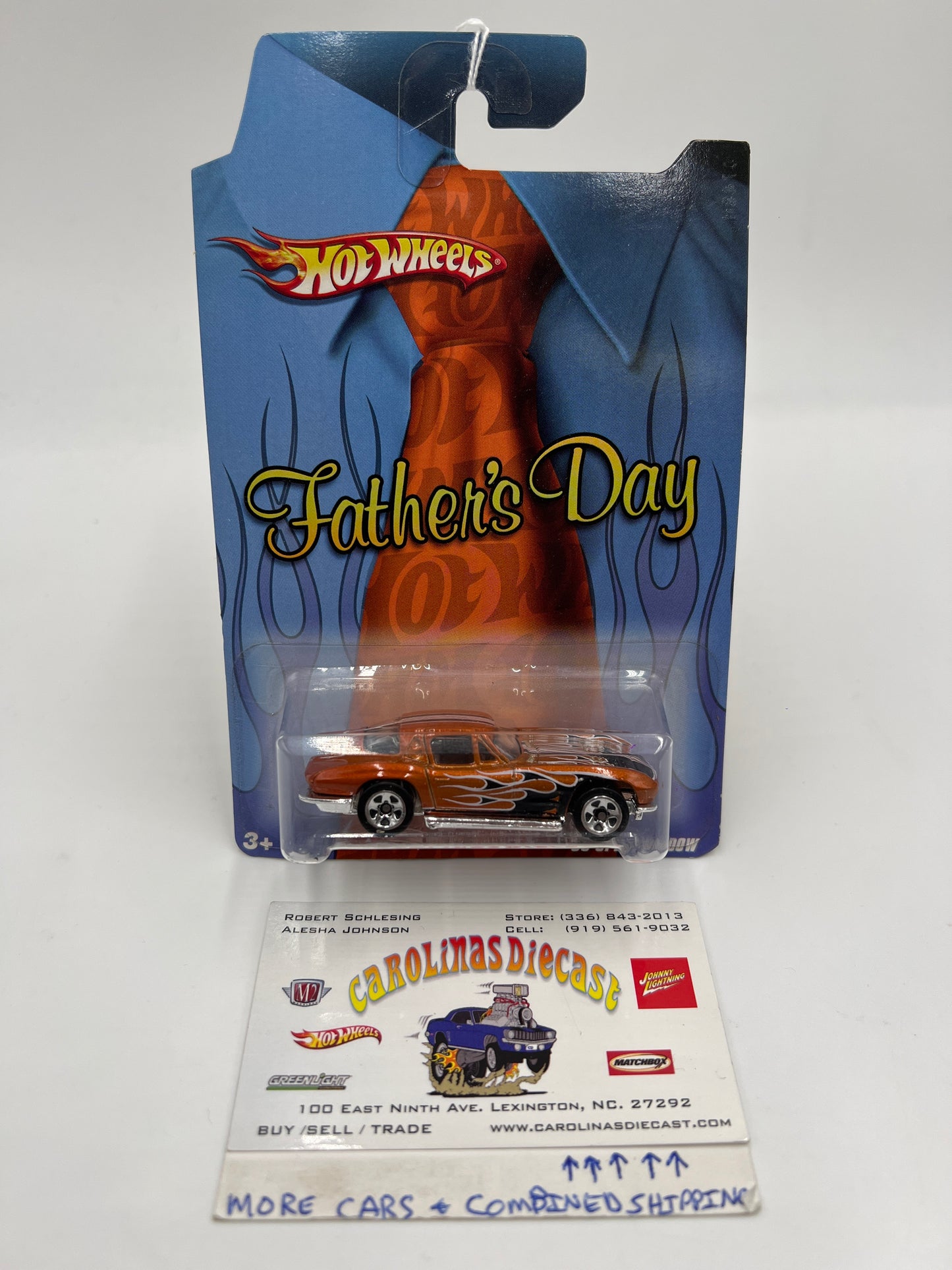 2008 Hot Wheels Fathers Day 63 Split Window Corvette Orange 160B