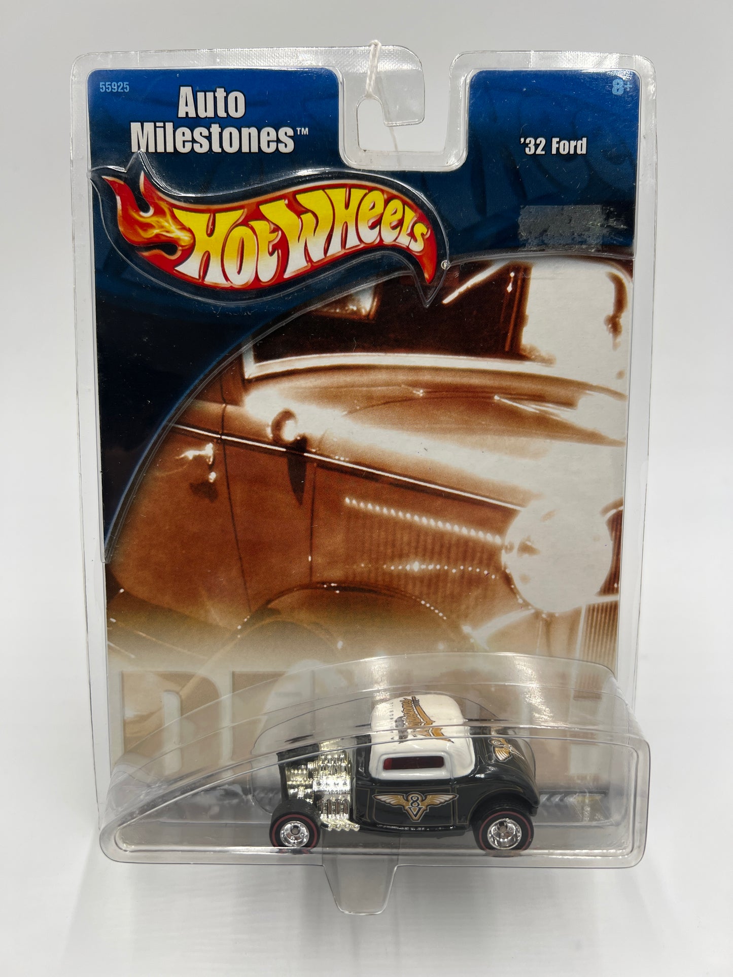 2002 Hot Wheels Auto Milestones 32 Ford Black/White SR