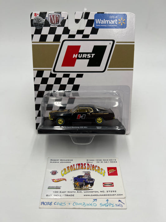 M2 Machines Walmart Exclusive CHASE Hurst 1970 Ford Mustang 428 SCJ Black WMTS01