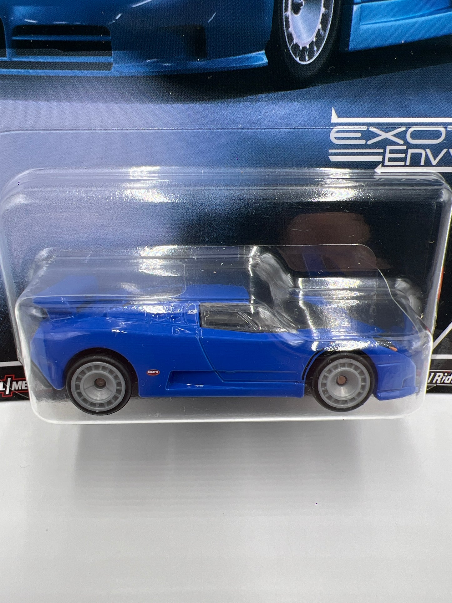 Hot Wheels Premium Exotic Envy #4 94 Bugatti EB110 Blue 243H
