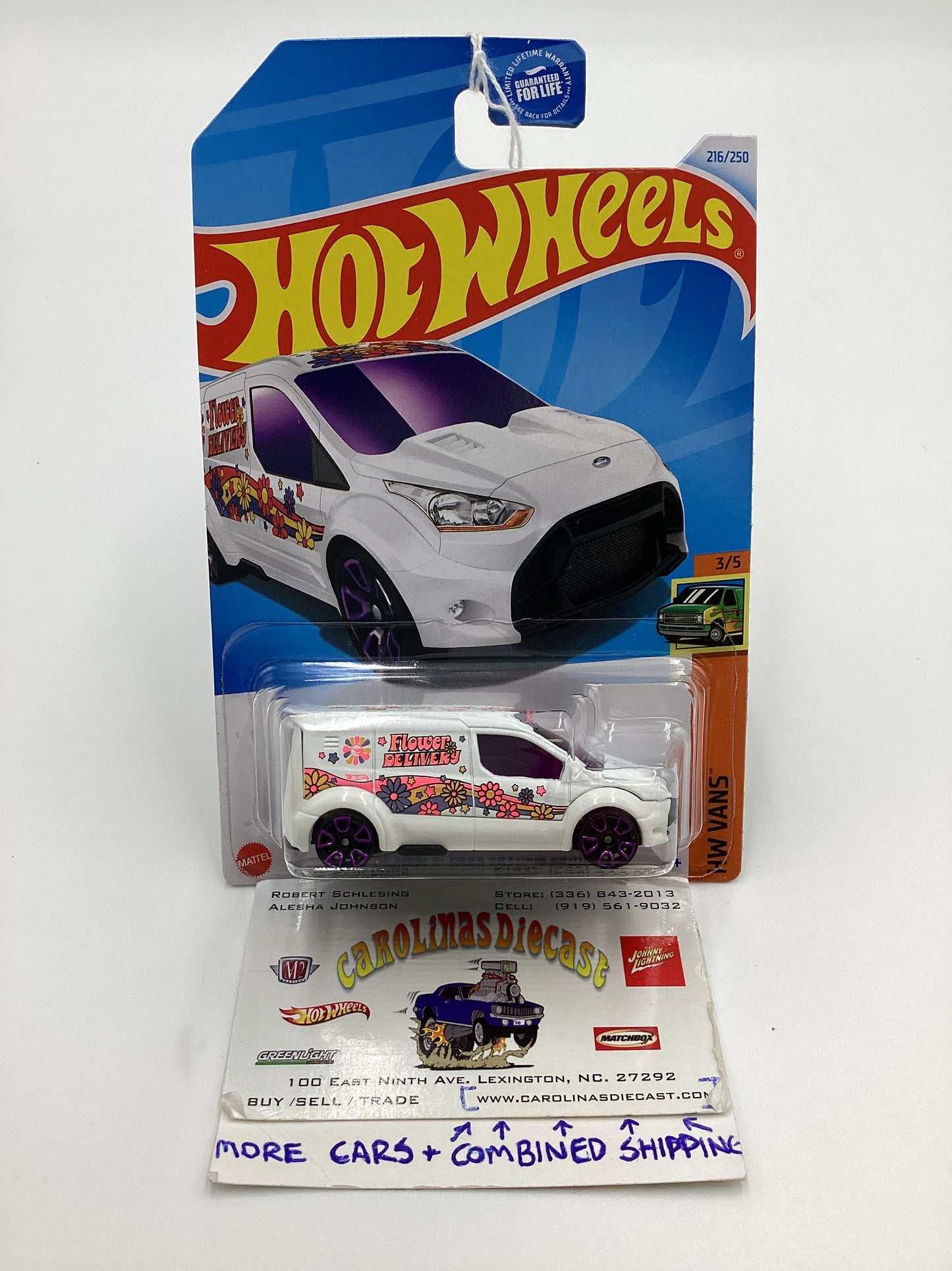 2024 Hot Wheels #216 Treasure Hunt Hot Wheels Ford Transit Connect White 276A