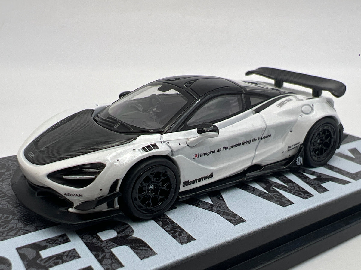 Tarmac Works x Hobby64 x CM Models LB-Works McLaren 720S White W/2 Stance Wheel Option