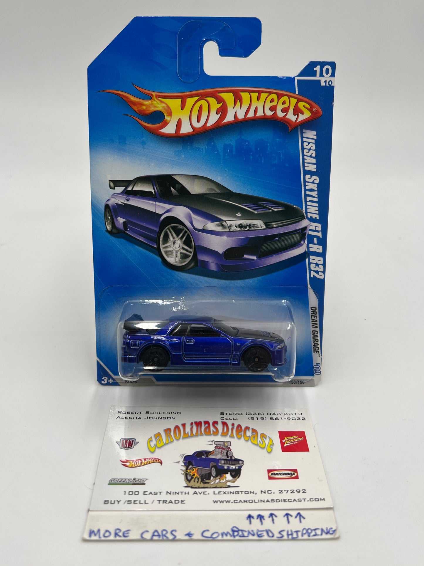 2009 Hot Wheels Dream Garage #156 Nissan Skyline GT-R R32 Dark Blue W/Protector