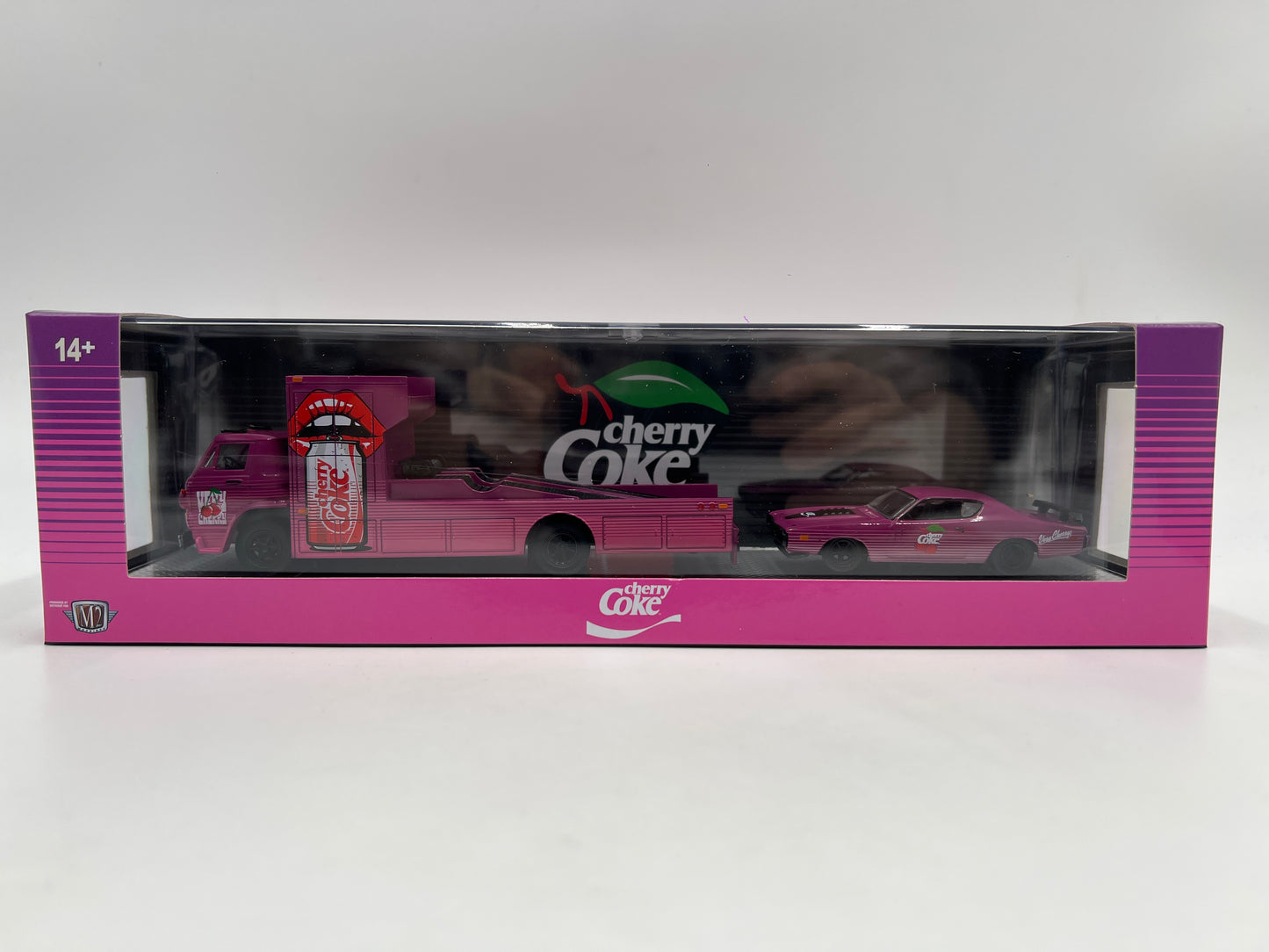 M2 Machines Haulers TW44 Cherry Coke 1966 Dodge L600 COE & 1971 Dodge Charger Custom