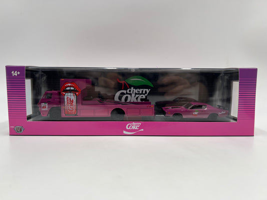 M2 Machines Haulers TW44 Cherry Coke 1966 Dodge L600 COE & 1971 Dodge Charger Custom