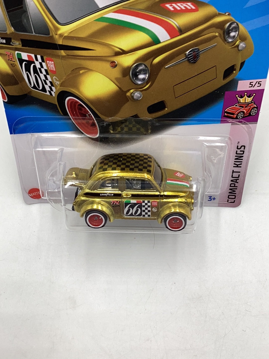 Hot Wheels 2024 E Case Super Treasure Hunt #117 60s Fiat 500D Modificado #2 with protector