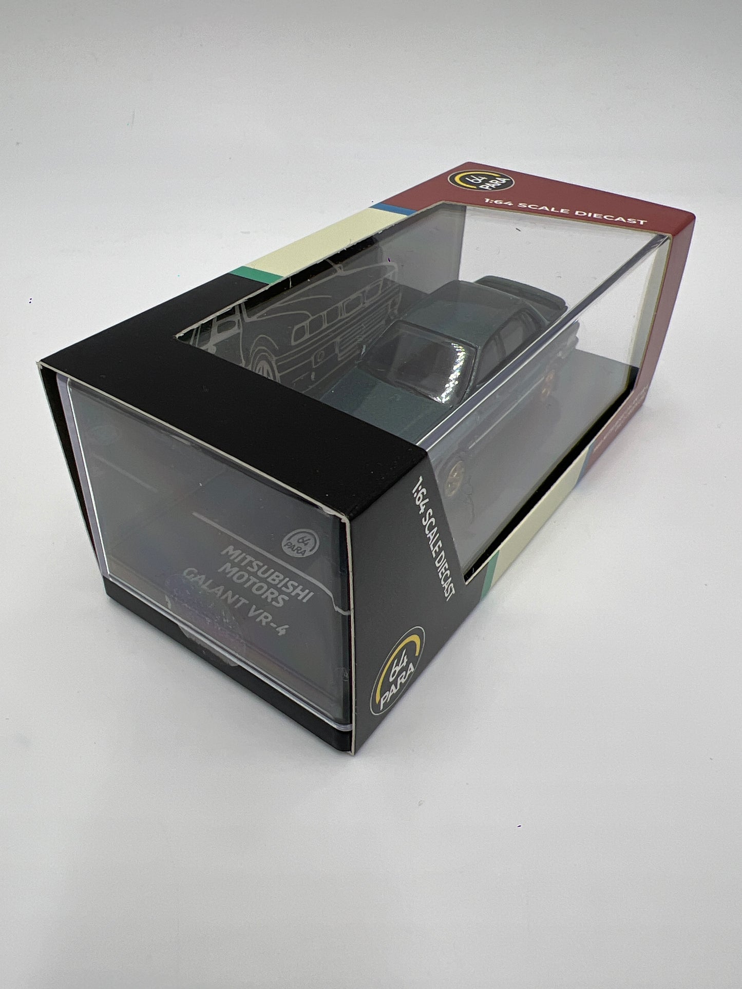 Para64 1:64 Scale Diecast Mitsubishi Motors 1988 Mitsubishi Galant VR-4 Oslo Green LHD