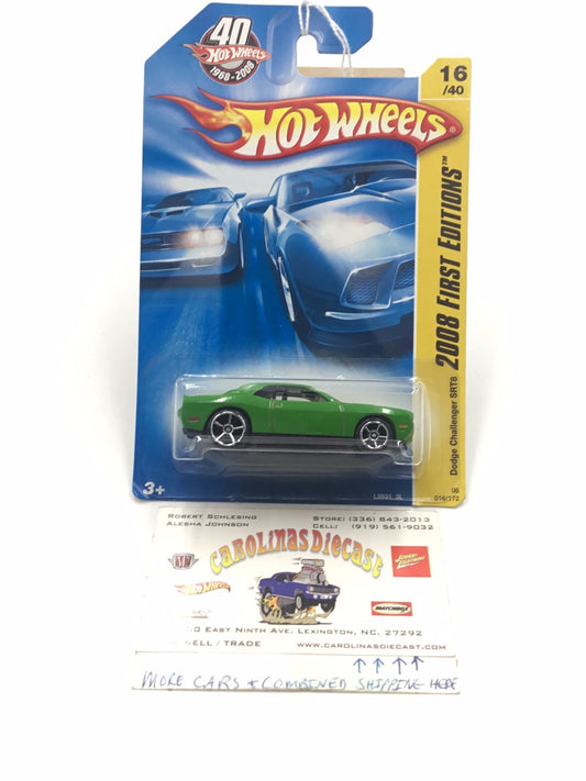 2008 Hot Wheels new models #16 Dodge Challenger srt8 Green R4