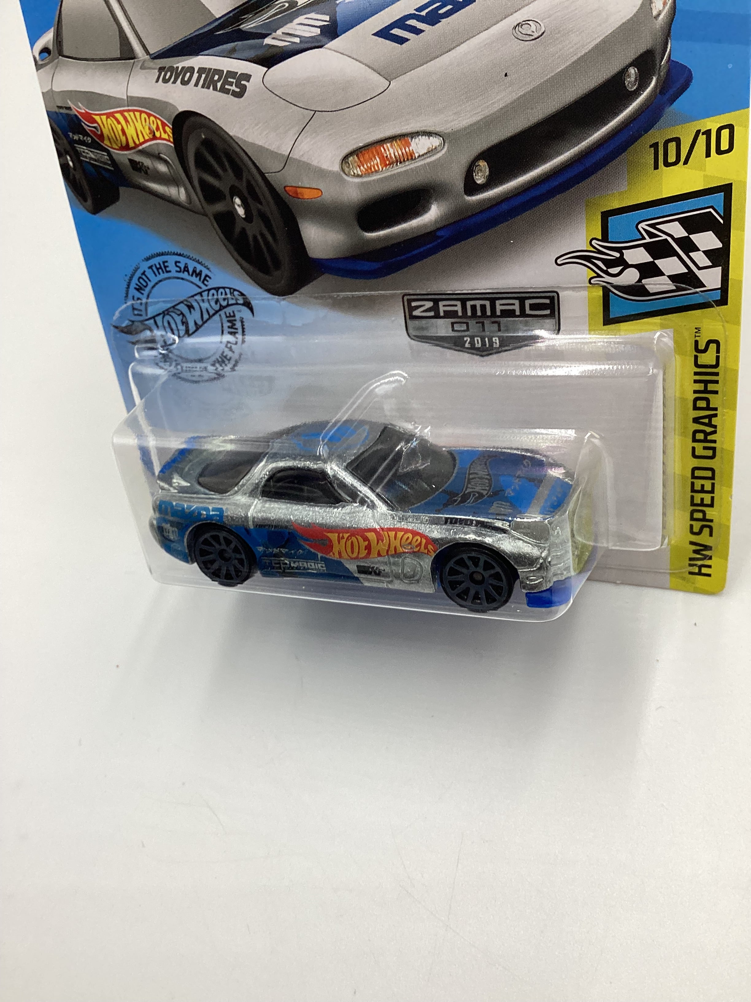 2019 Hot Wheels #27 95 Mazda RX-7 Walmart Exclusive Zamac #11 Mad