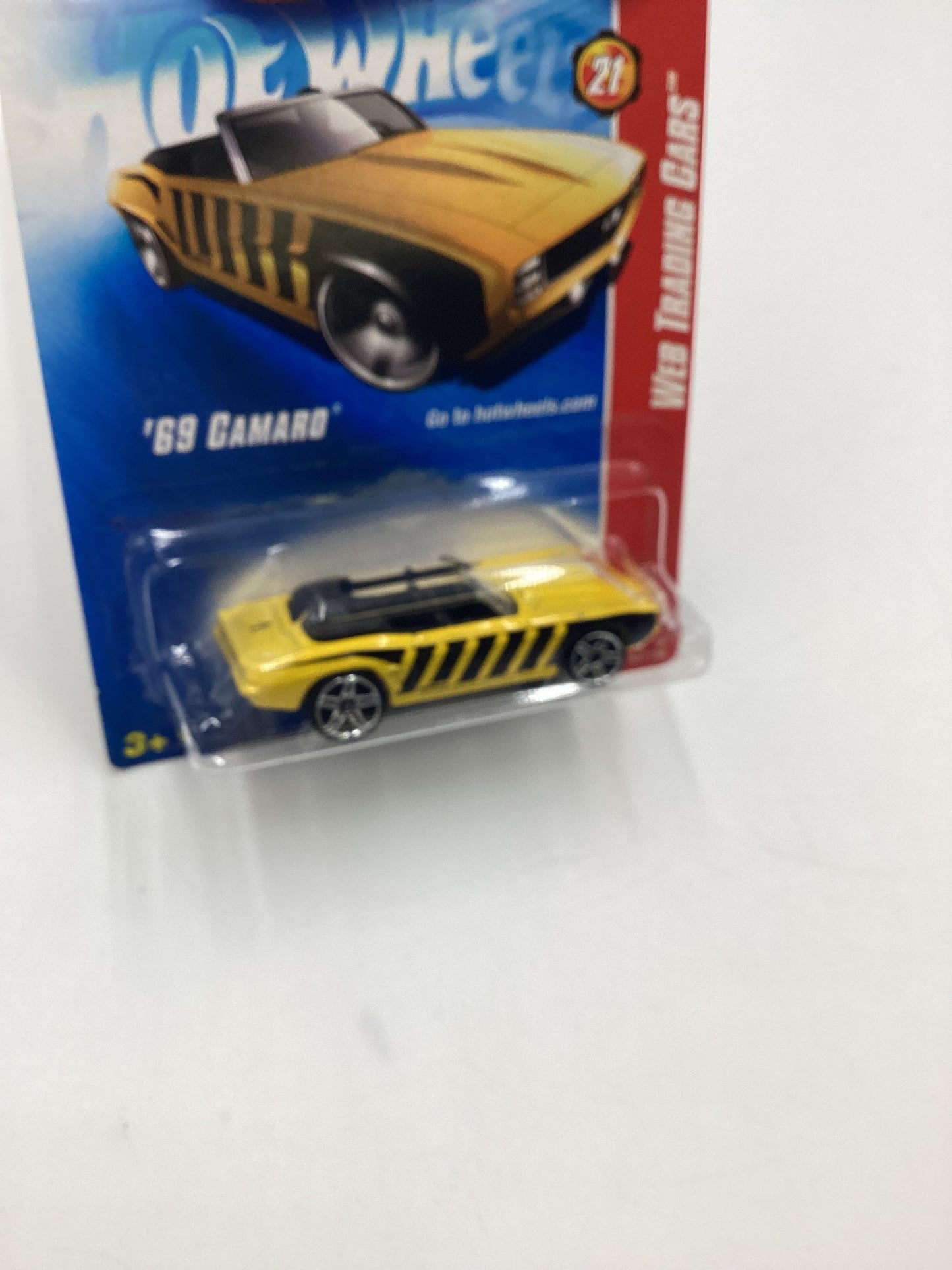 2008 Hot Wheels Web Trading Cars #97 69 Camaro Yellow (Black Logo Base) 11D