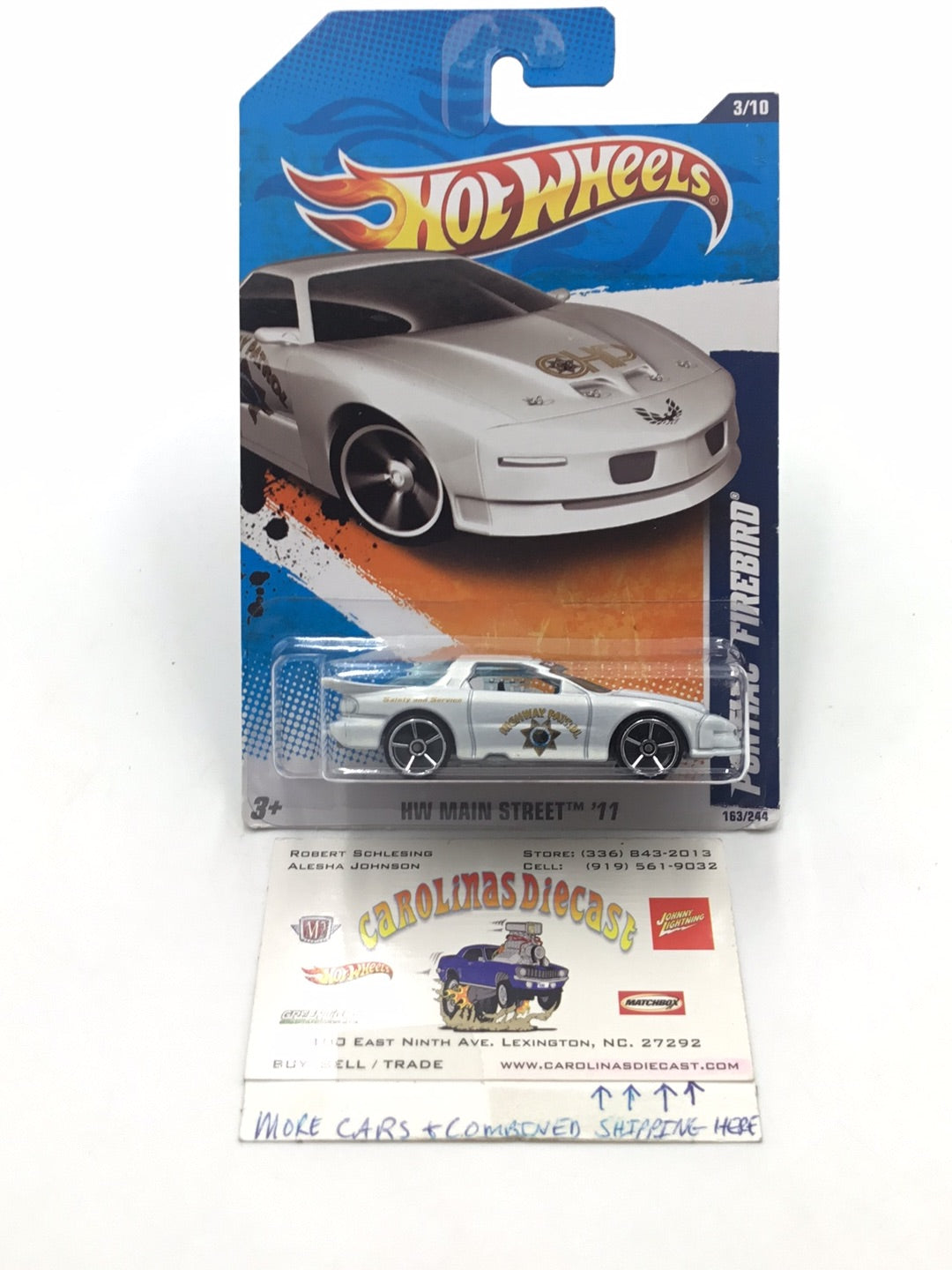 2011 Hot Wheels #163 Pontiac Firebird (White)