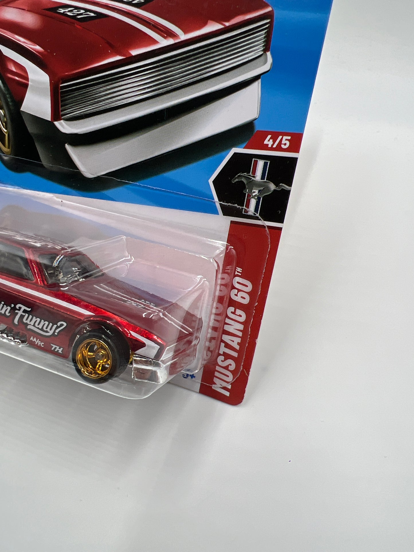 2025 Hot Wheels H Case Super Treasure Hunt #175 71 Mustang Funny Car Red W/Protector