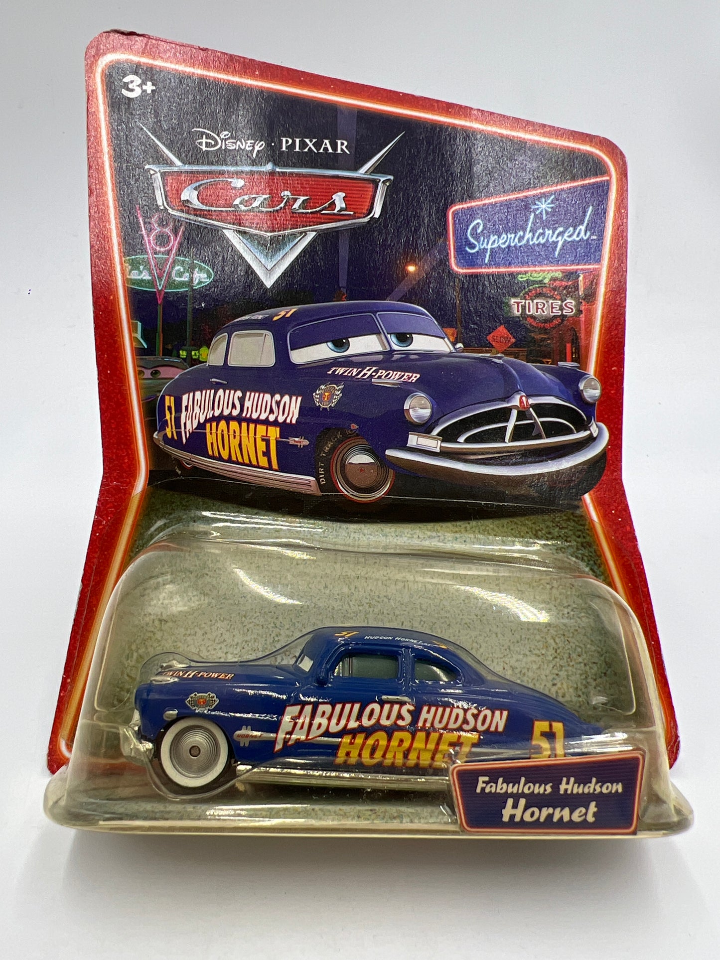 Disney Pixar Cars Supercharged Fabulous Hudson Hornet W/Whitewalls 140B