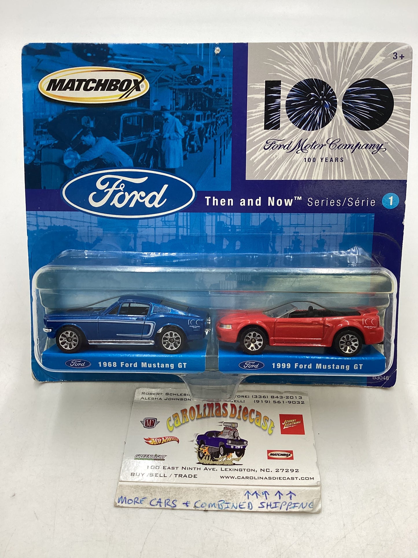 Matchbox Then and Now Ford 100 Years 1968 Ford Mustang GT 1999 Ford Mustang GT