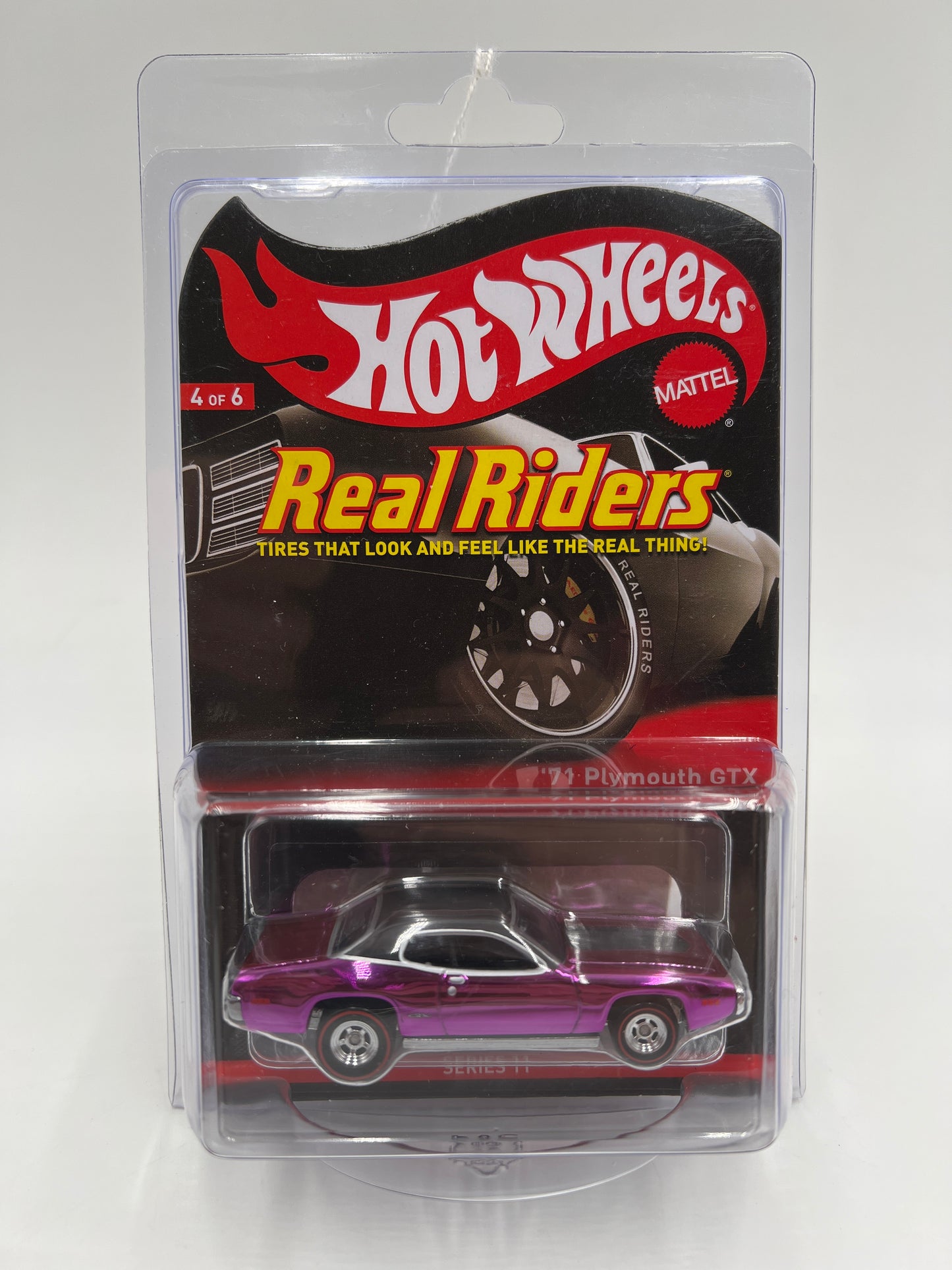 Hot Wheels RLC Real Riders Series 11 #4 395/4000 71 Plymouth GTX Pink W/Protector