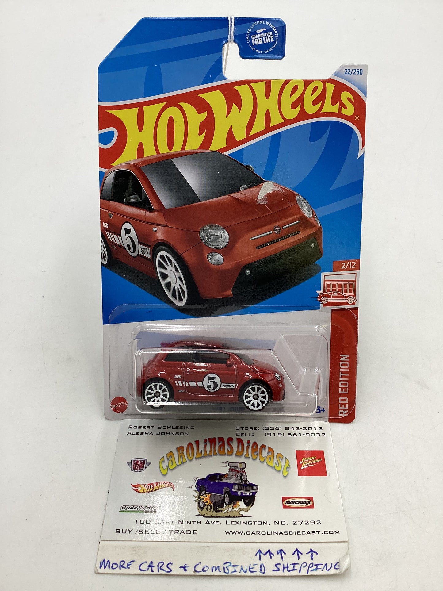 2024 Hot wheels Red edition #22 Fiat 500e Bad Card 150i