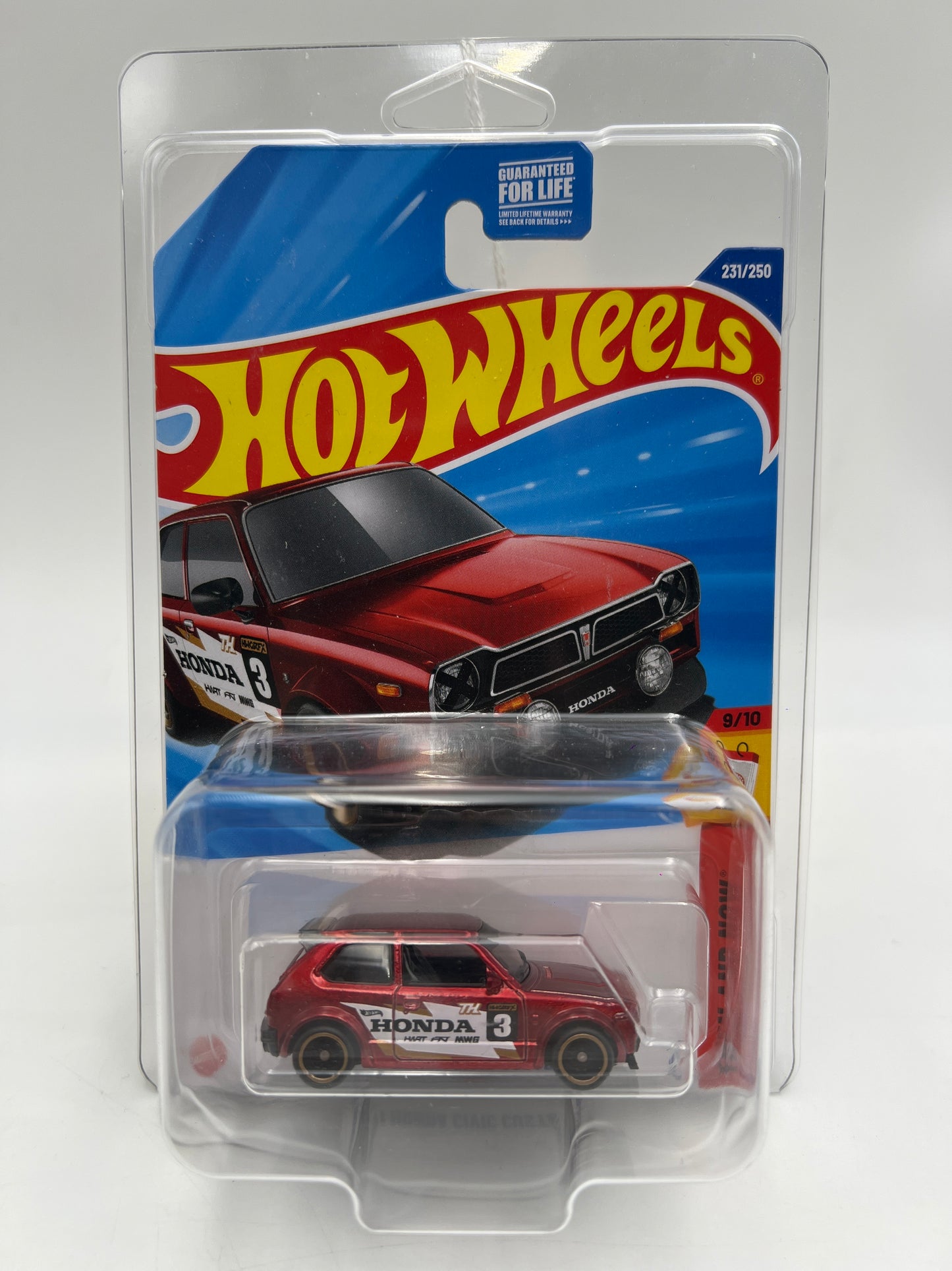 2025 Hot Wheels Super Treasure Hunt #231 73 Honda Civic Custom Red W/Protector