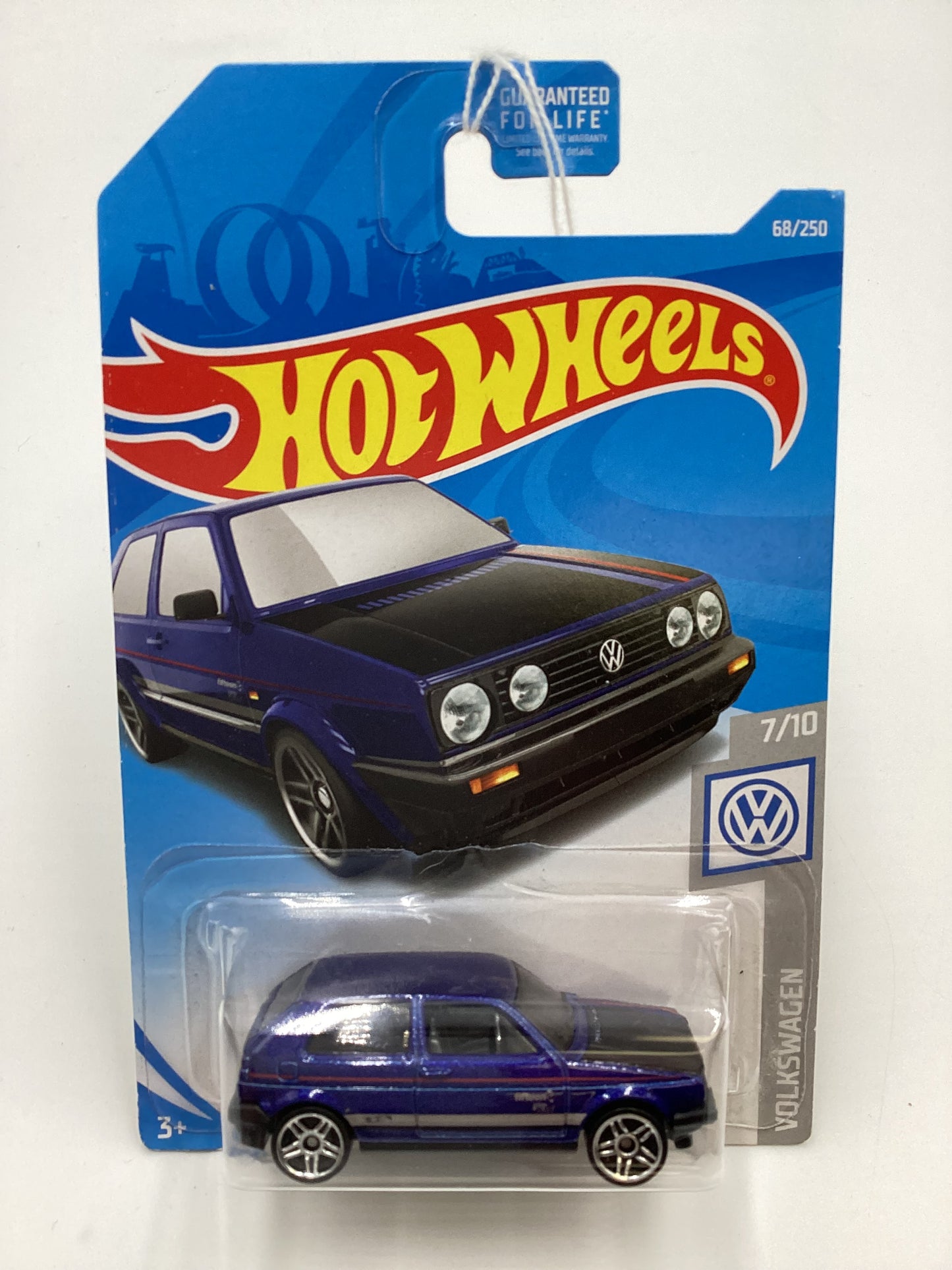 2019 Hot Wheels #68 Volkswagen Golf MK2 Blue 97i