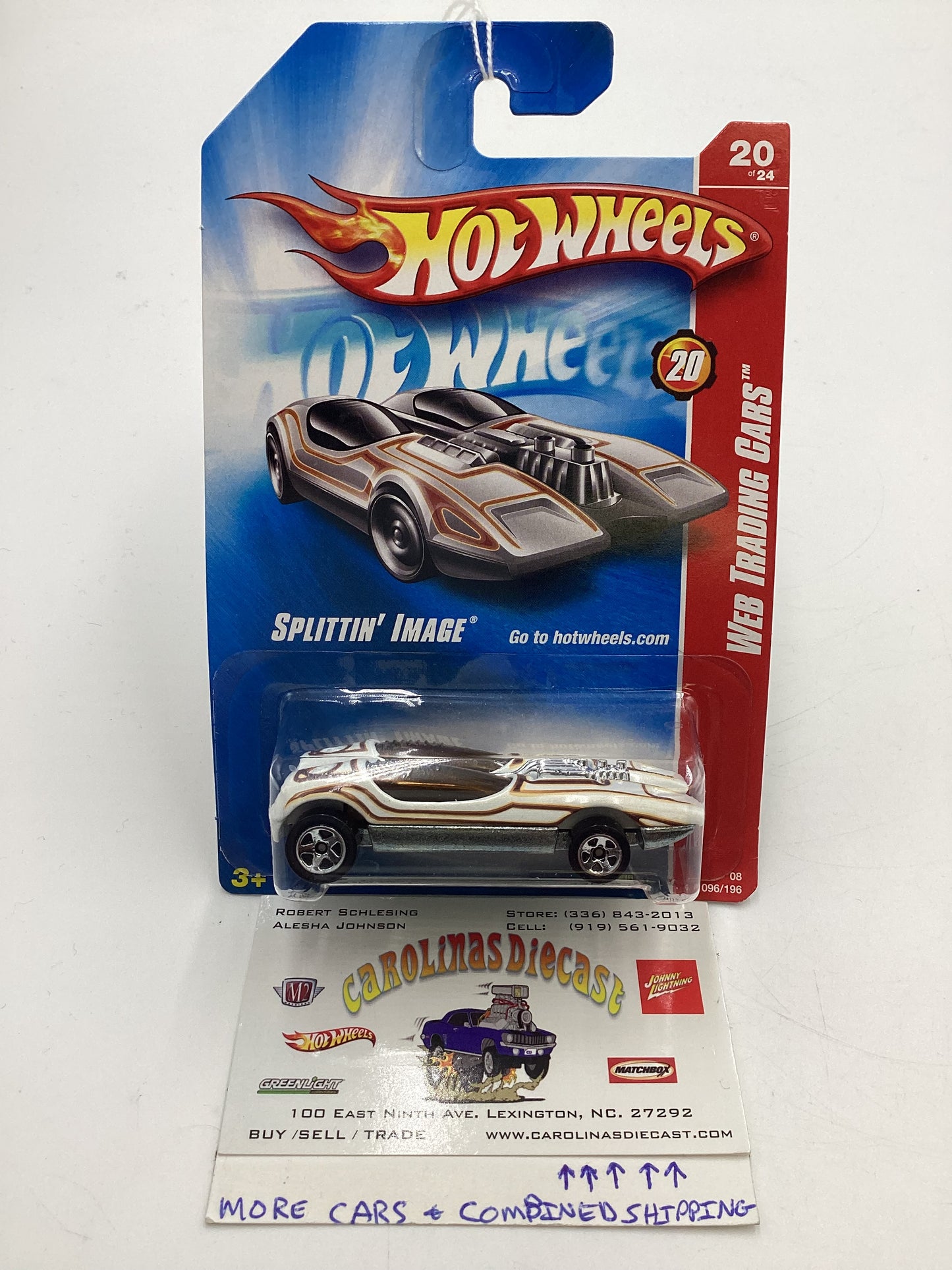 2008 Hot Wheels Web Trading Cars #96 Splittin Image White