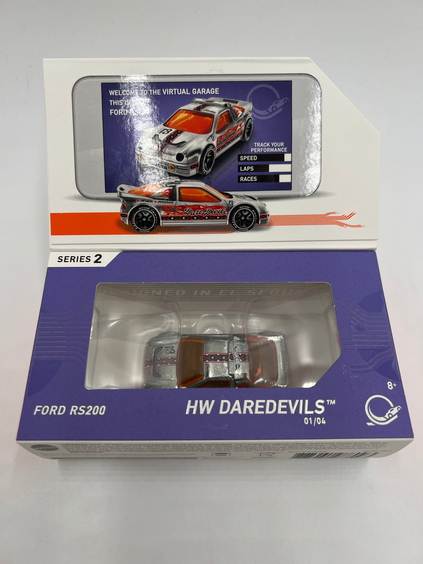 Hot Wheels iD Daredevils Series 2 #1 Ford RS200 Silver Sealed